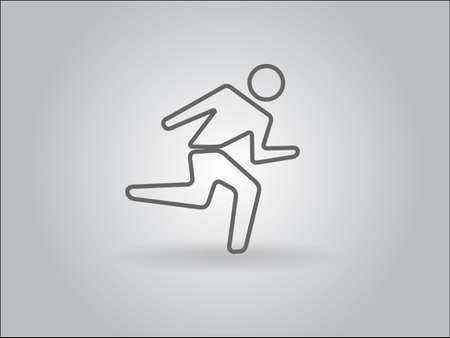 Flat icon of running manのイラスト素材