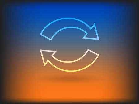 Flat icon of cyclicのイラスト素材