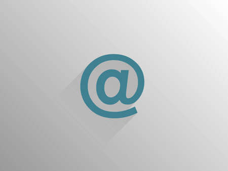 Flat long shadow icon of emailのイラスト素材