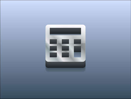 3d Vector illustration of calculator iconのイラスト素材