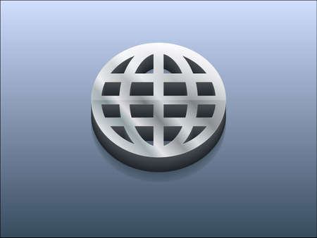 3d Vector illustration of globe iconのイラスト素材