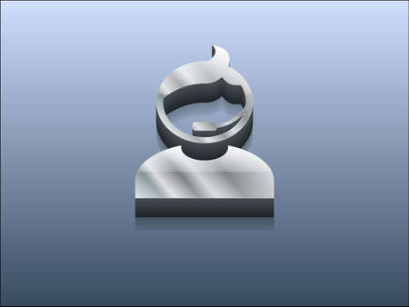 3d Vector illustration of support iconのイラスト素材