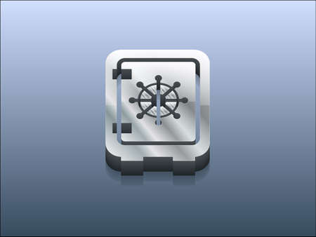 3d Vector illustration of safe iconのイラスト素材