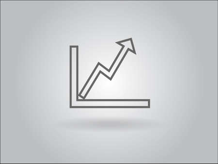 Flat icon of graphのイラスト素材