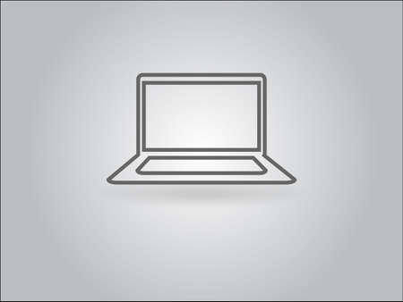 Flat icon of laptopのイラスト素材