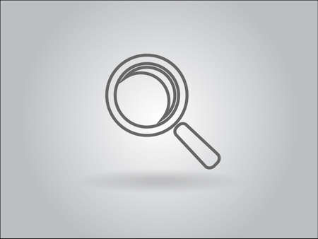 Flat icon of loupeのイラスト素材