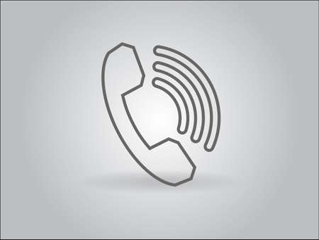Flat icon of a phoneのイラスト素材