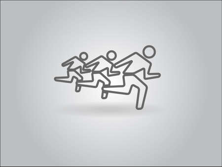 Flat icon of running mansのイラスト素材