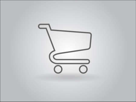 Flat icon of shopping chartのイラスト素材