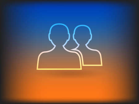 Flat icon of team workのイラスト素材