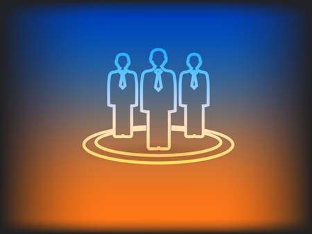 Flat icon of team workのイラスト素材