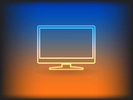 Flat icon of monitorのイラスト素材