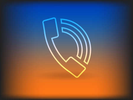 Flat icon of a phoneのイラスト素材