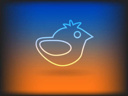 Flat icon of birdのイラスト素材