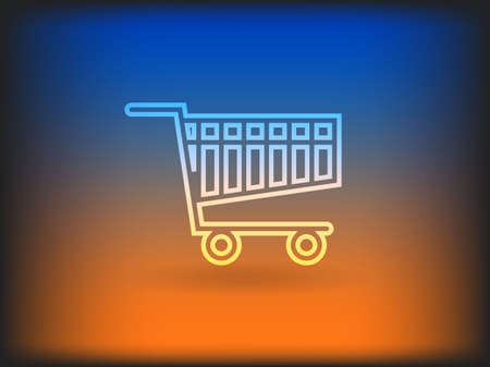 Flat icon of shopping chartのイラスト素材