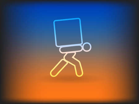 Flat icon of diliveryのイラスト素材