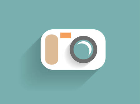 Flat icon of a cameraのイラスト素材