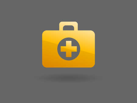 Flat icon of ambulanseのイラスト素材