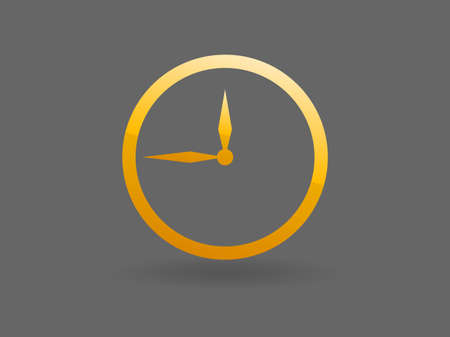 Flat  icon of clockのイラスト素材