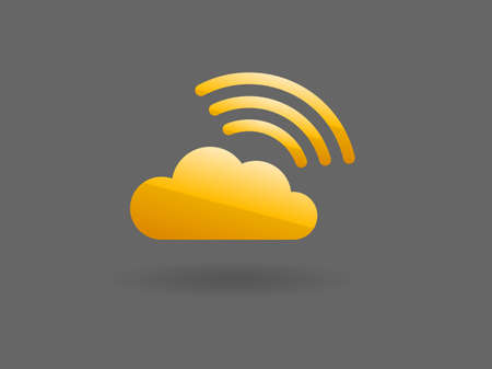 Flat icon of cloud