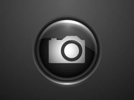 3d Vector illustration of a camera icon のイラスト素材