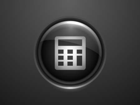 3d Vector illustration of calculator iconのイラスト素材