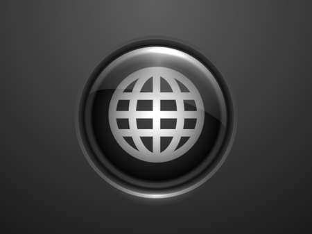 3d Vector illustration of globe iconのイラスト素材