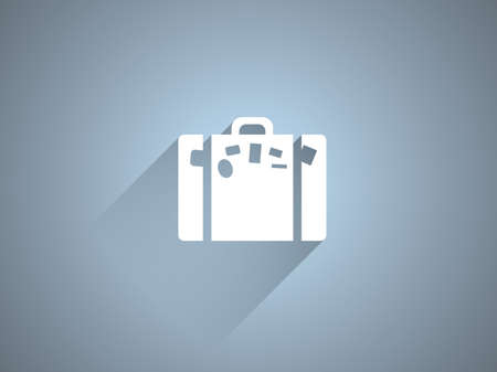 Flat long shadow icon of bag のイラスト素材