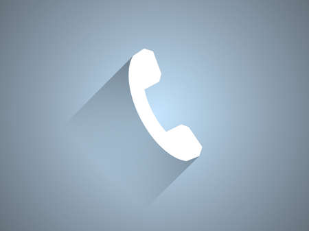 Flat long shadow icon of a phone のイラスト素材