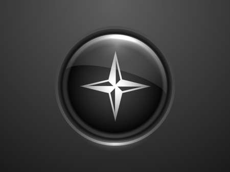 3d Vector illustration of compass icon のイラスト素材