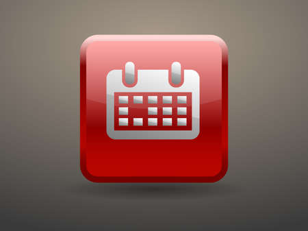 3d glossiness button icon of calendarのイラスト素材