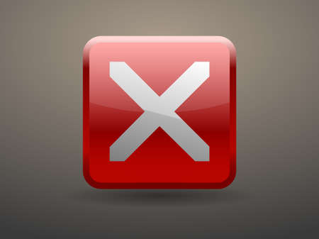 3d glossiness button icon of prohibitのイラスト素材