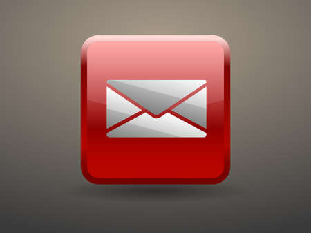 3d glossiness button icon of letterのイラスト素材