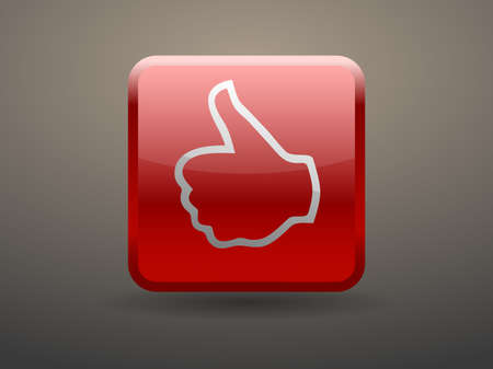 3d glossiness button icon of okのイラスト素材