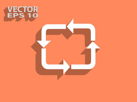 Flat icon of cyclicのイラスト素材