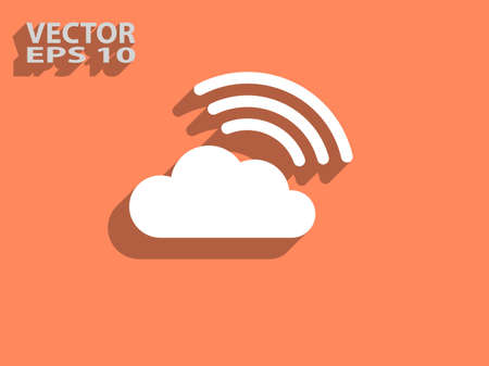 Flat icon of cloudのイラスト素材