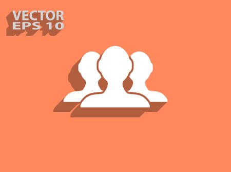 Flat icon of team workのイラスト素材