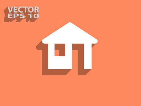 Flat icon of homeのイラスト素材