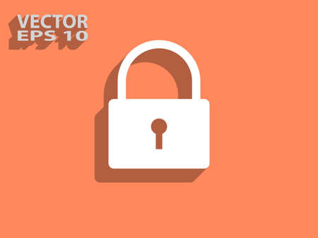 Flat icon of lockのイラスト素材