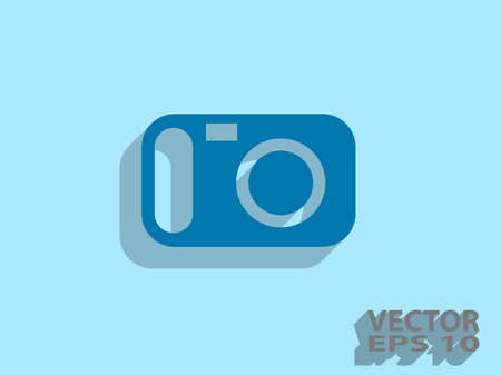 Flat icon of a cameraのイラスト素材
