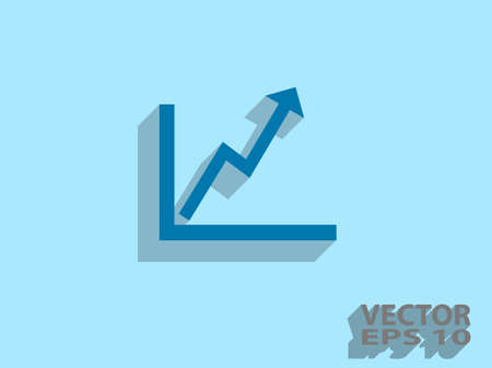 Flat icon of graphのイラスト素材