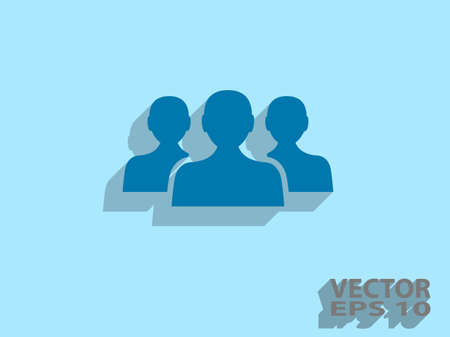 Flat icon of team workのイラスト素材
