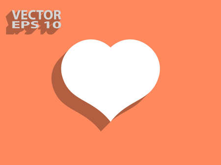 Flat icon of heartのイラスト素材
