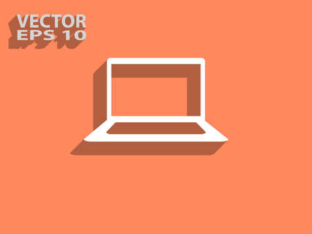 Flat icon of laptopのイラスト素材