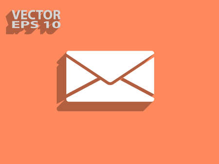 Flat icon of letterのイラスト素材