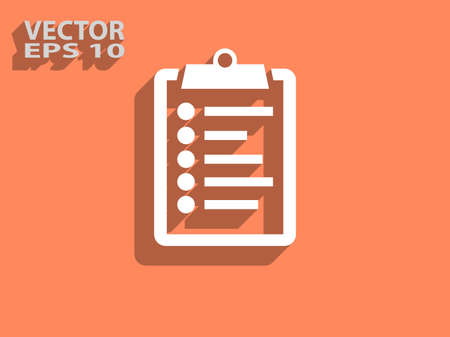 Flat icon of clipboardのイラスト素材