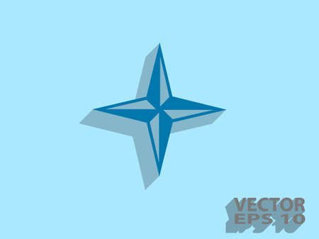 Flat icon of compassのイラスト素材