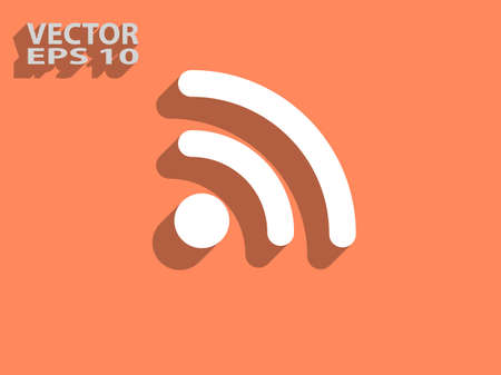 Flat icon of rssのイラスト素材
