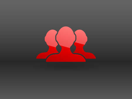 Flat icon of team workのイラスト素材