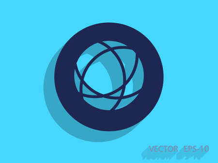 Flat icon of globeのイラスト素材